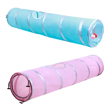 

2PCS Cat Tunnel Pet Tube Collapsible Play Toy Indoor Outdoor Kitty Puppy Toys for Puzzle Exercising Hiding Training