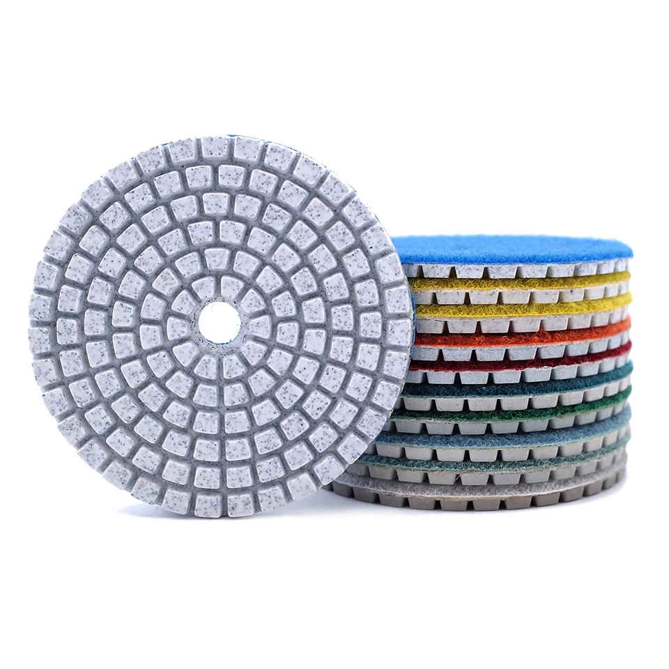 3"/4" Wet/Dry Diamond Polishing Pad Flexible Grinding Discs 1PCS For Granite Marble Stone Concrete Floor Polishing ZJ10 polishing pads sanding pads