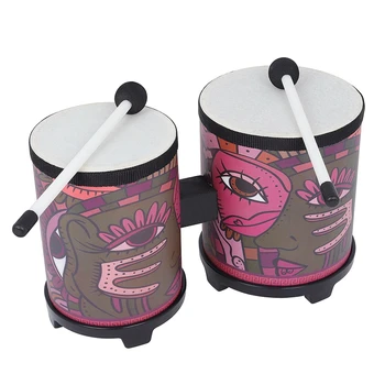 

2In1 Kids Percussion Bongo Drums Congo with Drumsticks Percussion Small Toy for Early Education