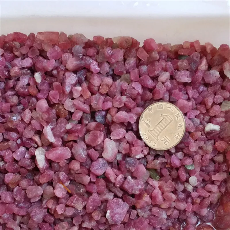Натуральный Цветной турмалиновый гравий Rubellite камень кристалл минеральный очищающий образец натуральные камни и минералы