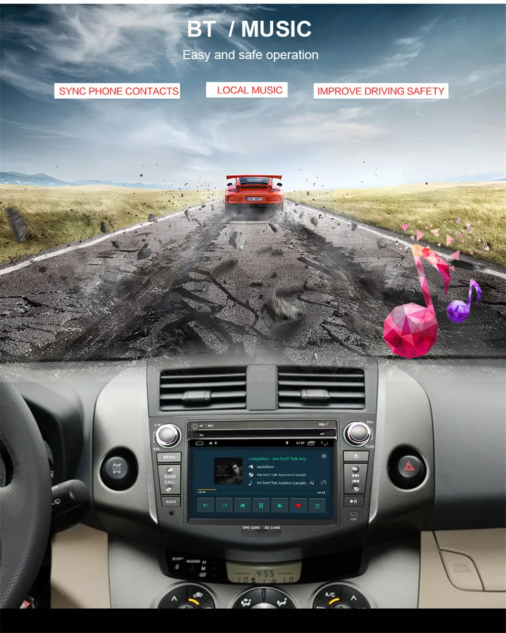 Flash Deal 7" Quad Core Car DVD Player for Toyota Rav4 RAV 4 Android 9.1 2din Car Radio Audio Video Auto Stereo GPS Navigation WIFI 4