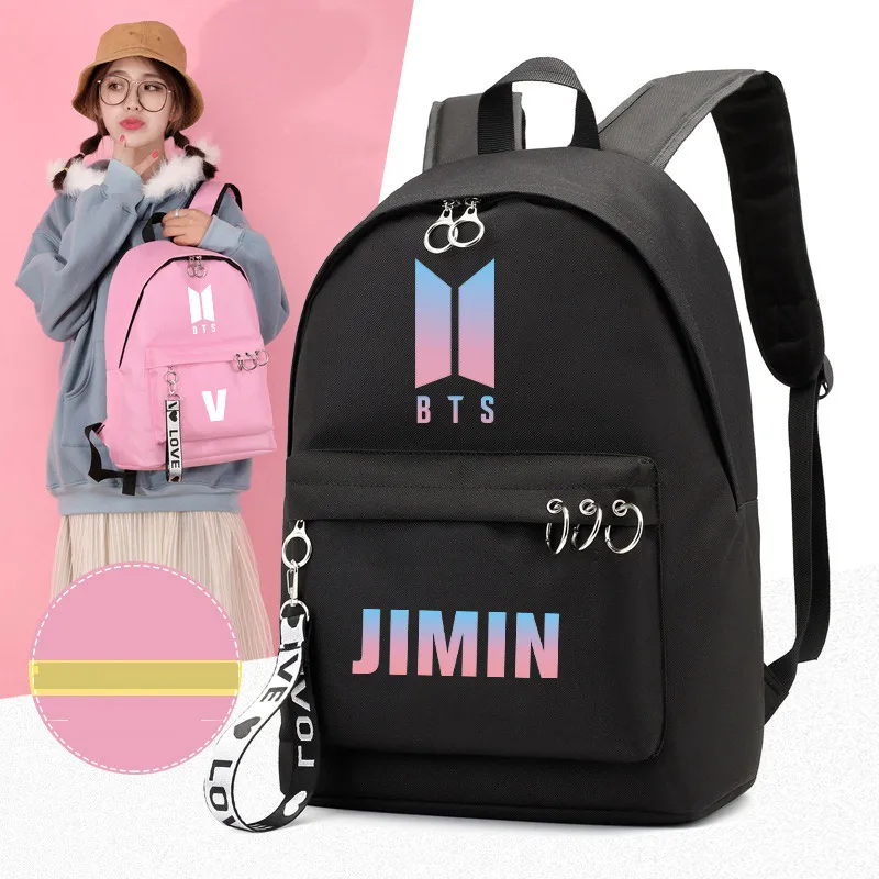 

2019 Outdoor wild casual student school canvas backpack boys bag kpop army bomb fresh trend fan pouch cute bags for women