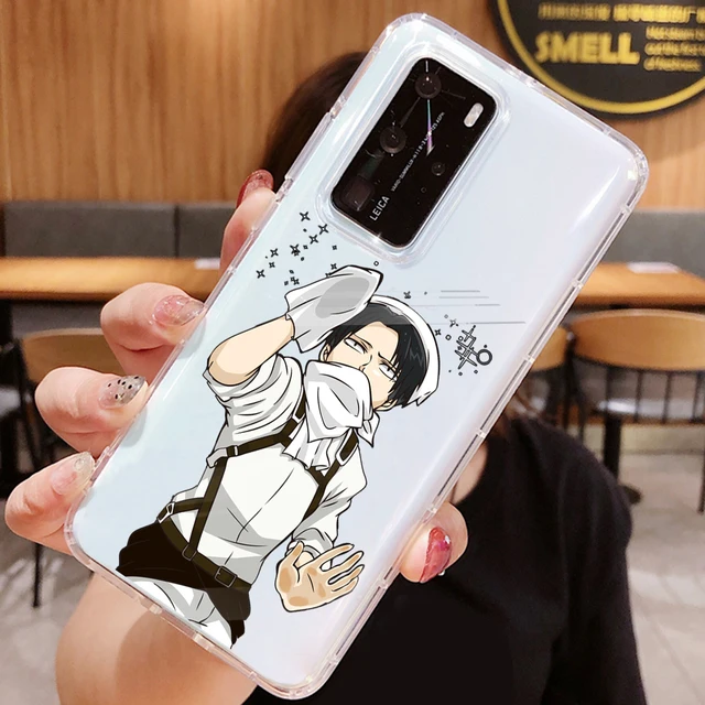 PUNQZY Attack On Titan Levi Ackerman Phone Case For Samsung Galaxy A51 A71 5G A50 A70 S20FE S9PLUS S10 S21 Transparent Soft TPU C568