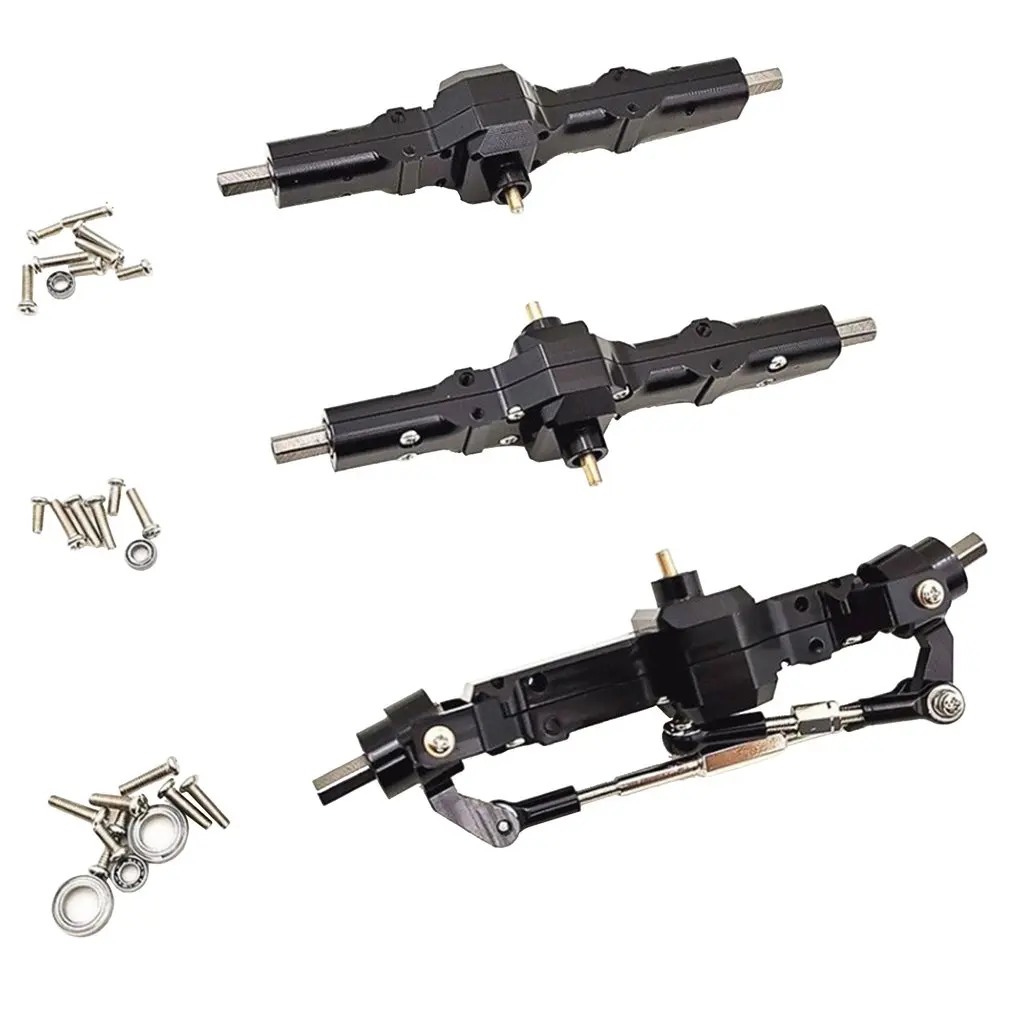 

Front And Center And Rear Bridge Axle Upgrade Set Military Truck Model Spare Parts Fittings For 1/16 RC Car D90 TRX4 SCX10