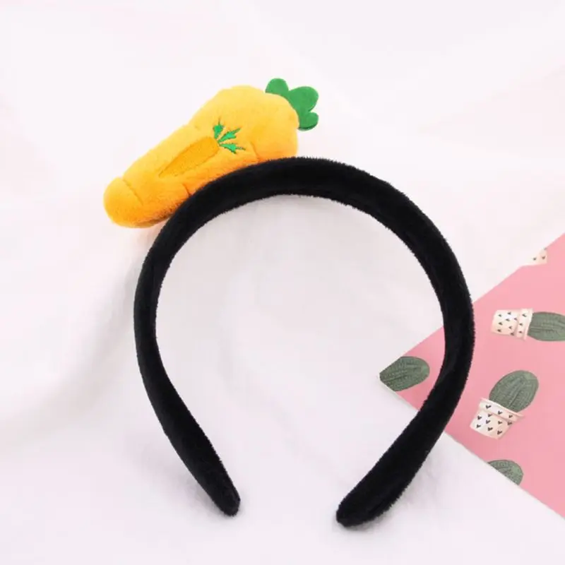 Kids Fruit Series Plush Cloth Wrapped Headband Colorful Cute 3D Cartoon Watermelon Strawberry Toy Decor Hair Hoop Sweet Headwear hair clips for fine hair