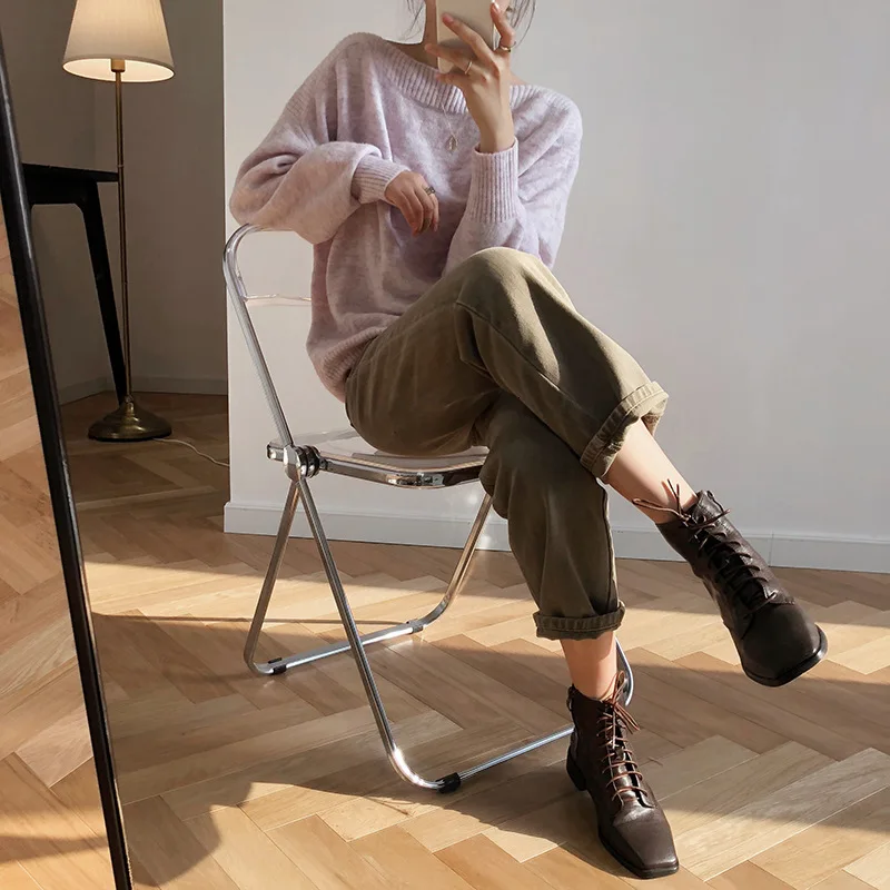 Najtaniej Mooirue wiosna zima spodnie jeansowe kobieta biuro koreański wysokiej Haren rzodkiewki szerokie nogawki luźne 2019 kobieta denim jeans dno