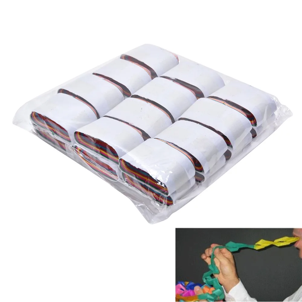 12pcs/set Magic Tricks Multi-color White Mouth Coils Paper Streamers from Prop Magician Supplies Toys | Игрушки и хобби
