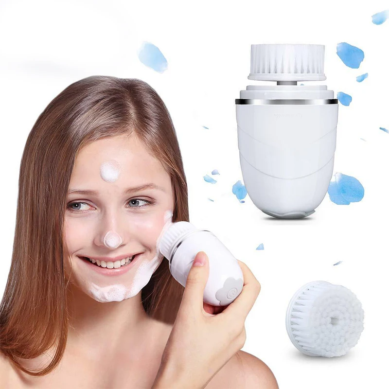 

Facial Cleansing Brush Electric Face Cleanser Massager 3-in-1 Waterproof Deep Cleaning Exfoliating Makeup Removal Face Cleaner