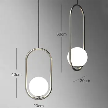 

Ball Pendant Lights Glod Lighting Luminaire Industriel Hanging Lamp Dining Room Kitchen Pendant Lamp LED Round Glass Modern E27