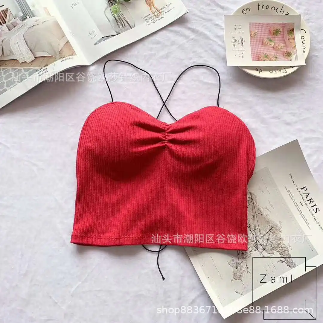 Deft Online Celebrity xia ying beauty Back Camisole Регулируемый мульти-Отдел права нить обертывание вокруг индивидуальной упаковки