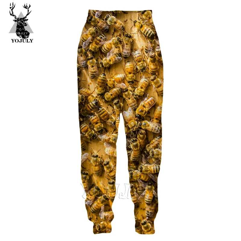 Новые штаны с изображением пчелы белые модные мужские брюки детский спортивный костюм для бега с 3d принтом Спортивные штаны Детская уличная одежда унисекс в стиле хип-хоп для девочек P19