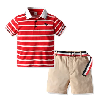 

Summer Baby Boy Clothes Suit Striped Short Sleeve Shirt + Shorts Two Piece Outfits Children Clothing clothes for Boys Casual