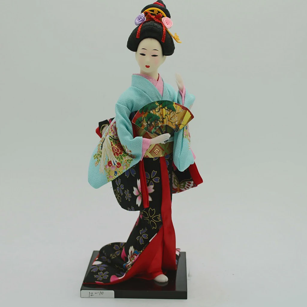 12 Inch Japanese Folk Crafts Dolls Kimono Doll Puppet Decoration Geisha