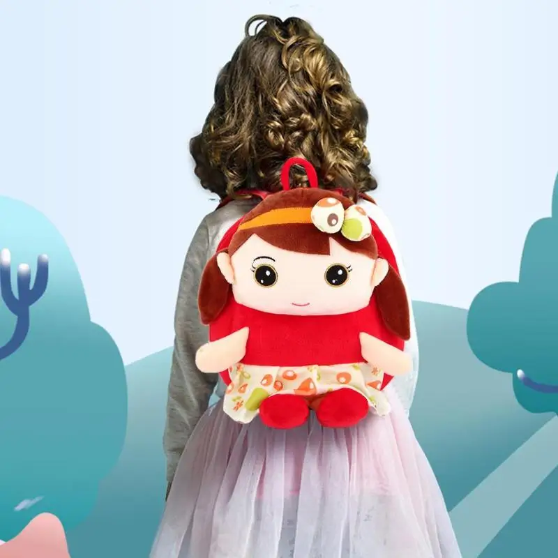 Милые 3D куклы игрушки для детей девочек плюшевый кукольный Рюкзак Мультфильм Детские сумки для детского сада, школы