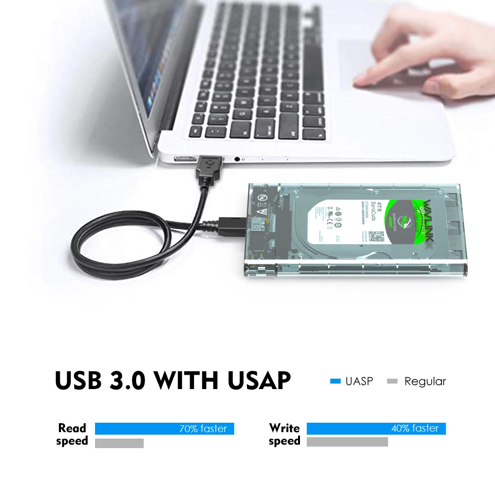 Карман SSD Wavlink USB 3 0 на жесткий диск SATA 2 5 дюйма до Гбит/с|Корпус жесткого диска| |