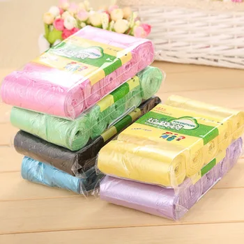

100pcs Garbage Bags Flat Top Type Waste Storage Bag Home Trash Bags Disposal Dispenser Cleaning Supplies