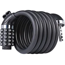 Candado de seguridad para bicicletas, candado antirrobo de 5 dígitos con Cable de acero en espiral