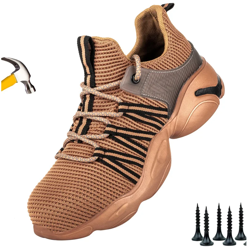 남녀공용 작업 안전 신발, 스매싱 방지 강철 발가락 신발, 통기성 작업 부츠, ..