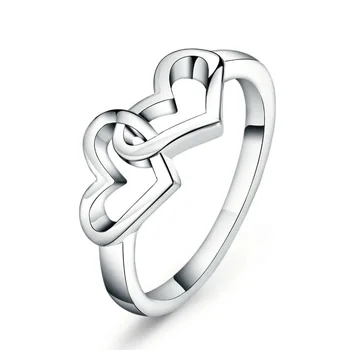 

High-end Simple Women's Ring Heart-shaped Ring Fashion Personality Jewelry Ladies Romantic Luxury Jewelry Gift Free Shipping