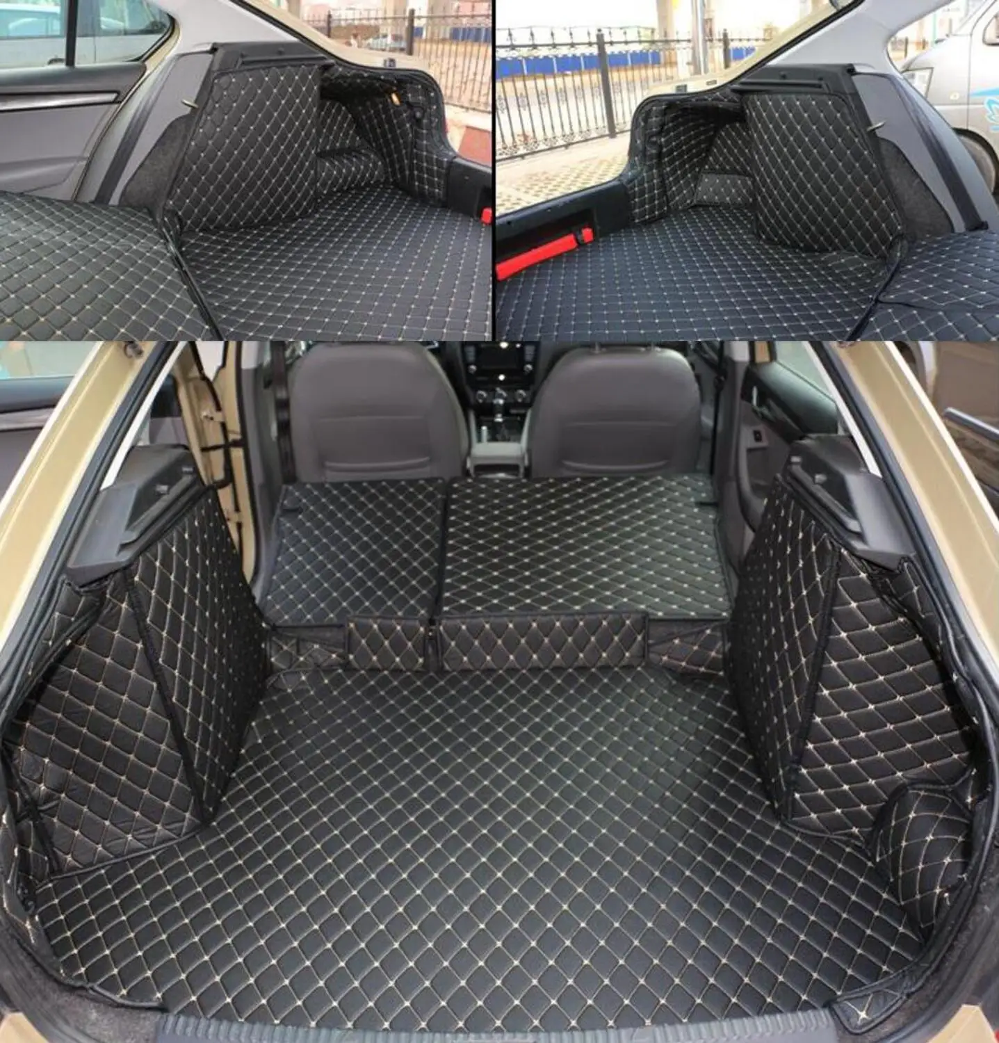 Волокна кожи багажник автомобиля коврики брюки карго для skoda octavia 2013 2014 2015 2016 2017 2018