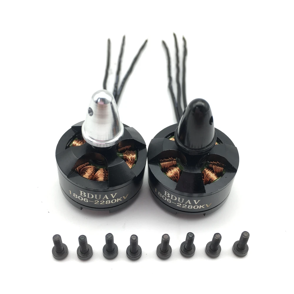 1 шт. 1806 2280KV по часовой стрелке CW CCW бесщеточный двигатель мини Мультикоптер для 250
