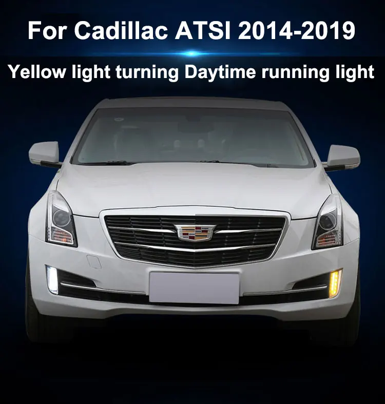 Автомобильный Стайлинг для Cadillac ATSI- светодиодный DRL для Cadillac ATSI светодиодный противотуманный фонарь высокой яркости светодиодный фонарь дневного света