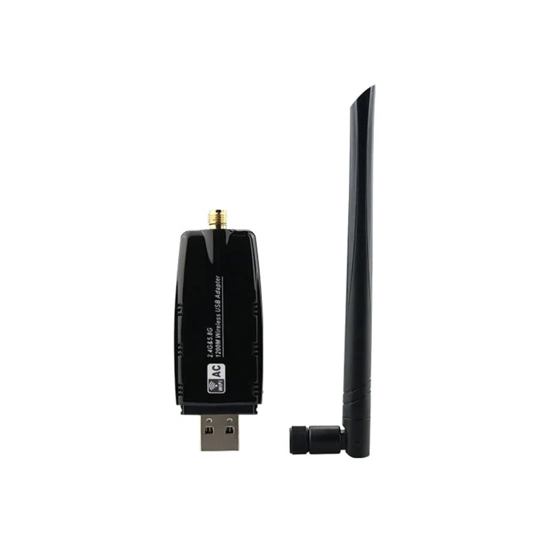 USB Wifi адаптер 1200 Мбит/с 3 0 ПК Wi Fi Lan ключ AC приемник с антенной для ноутбука