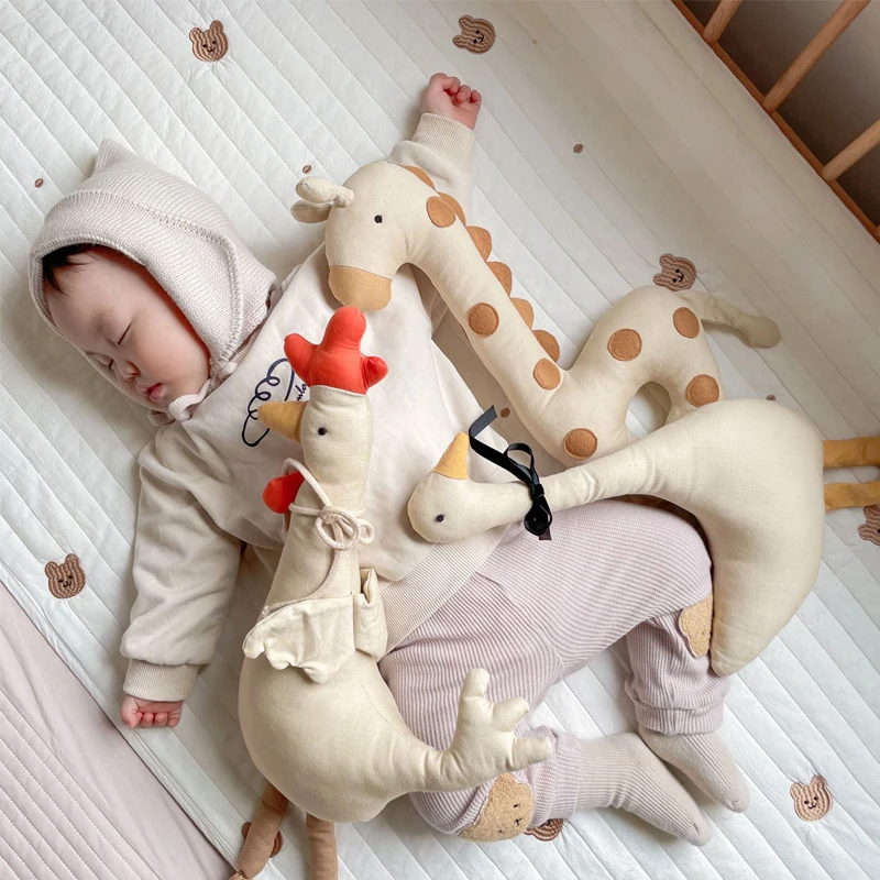 Nordic Style Cute Giraffe Goose Cock Stuffed Plush Toy for Baby Girl Sleeping Accompany Doll Soft Newborn Baby Plush Toy Pillow 2 Nordic Style Cute Giraffe Goose Cock Stuffed Plush Toy for Baby Girl Sleeping Accompany Doll Soft Newborn Baby Plush Toy Pillow 2