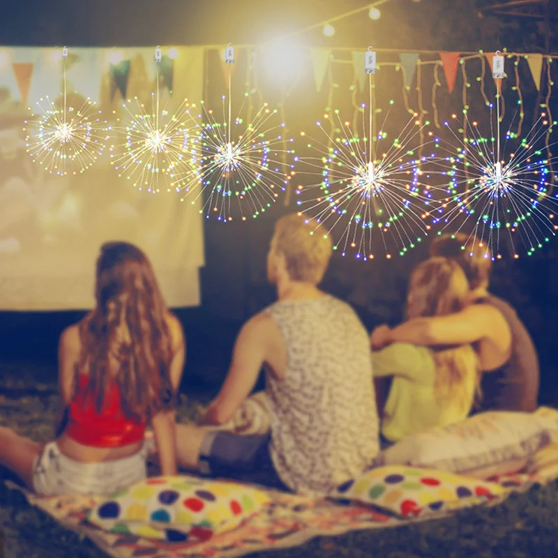 Durable Fairy String Wedding Parties Firework Light Romantic Fairy String Light Festival Landscape Lamp 120LED Yard
