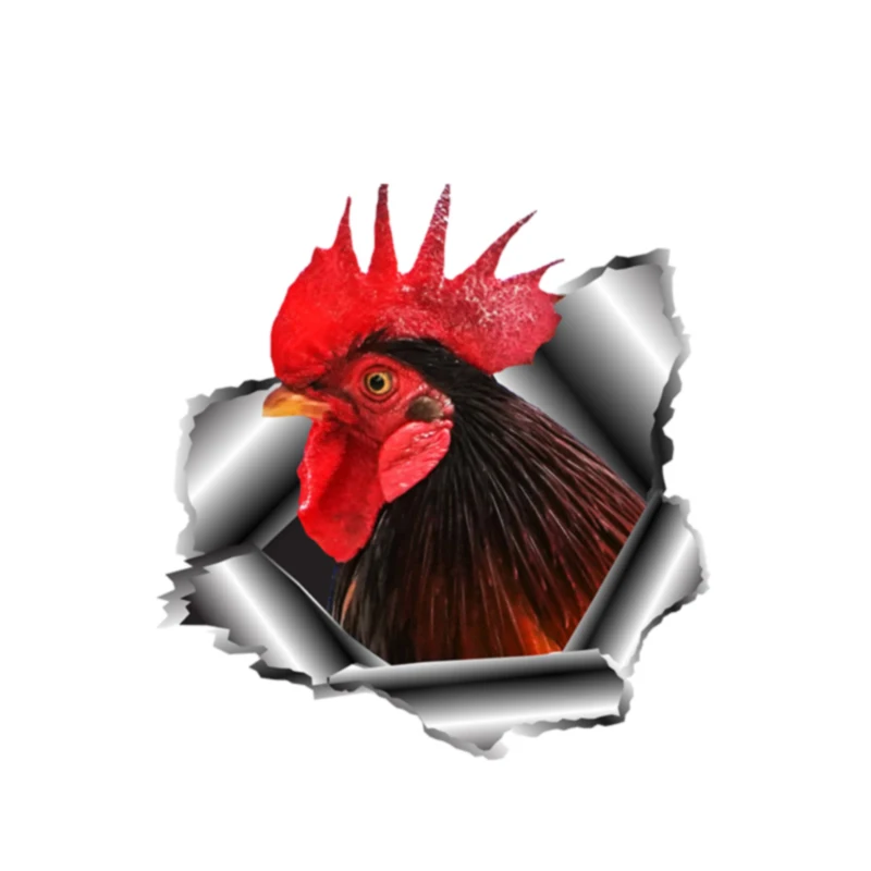 

Personality Car Sticke Rooster Pet Vinyl Waterproof Car Window High Quality Accessories Cover Scratches PVC 13cm X 13cm