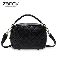 Zency Новое поступление Lingge женская сумка натуральная кожа модные белые женские сумки через плечо маленький кошелек подушка