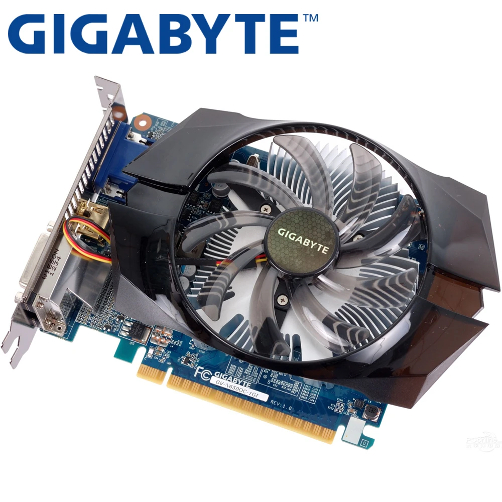 Видеокарта Gigabyte GTX 650 1Гб NVIDIA GTX650 GPU графические карты для настольного ПК экран