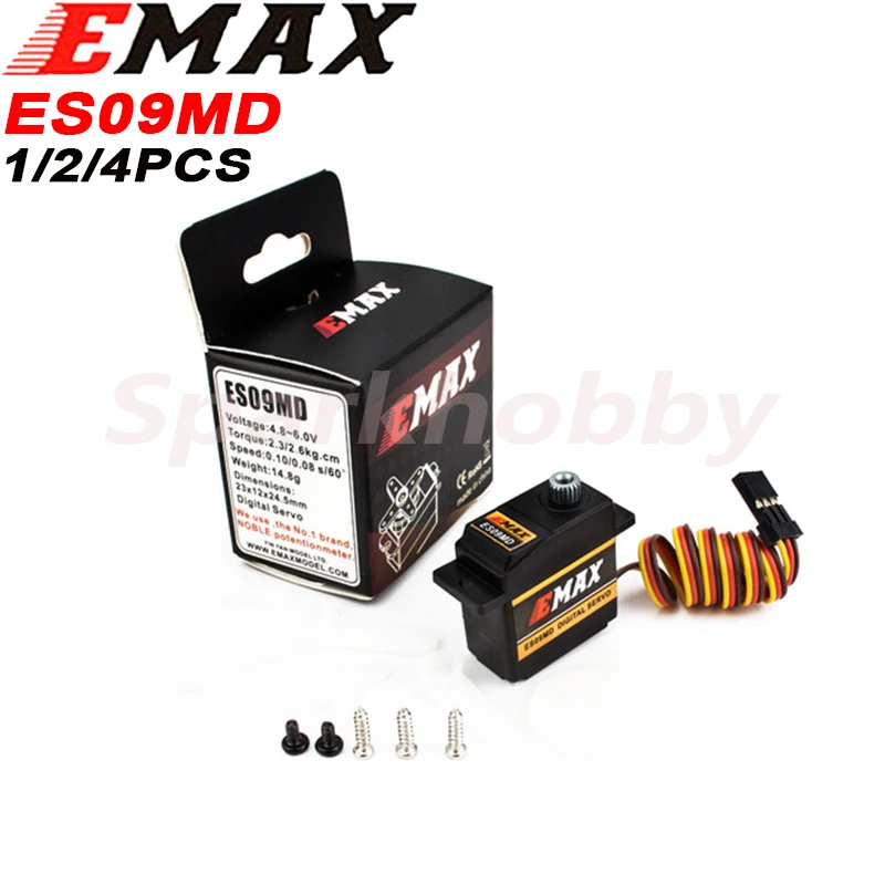 Металлический цифровой сервопривод EMAX ES09MD водонепроницаемый 14 8g с шестернями
