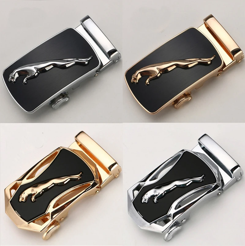 

High Quality Alloy Belt Buckle Leopard Head Pattern For Men Metal Automatic Buckle Fashion Male Luxury Suitable Width 3.5-3.6CM