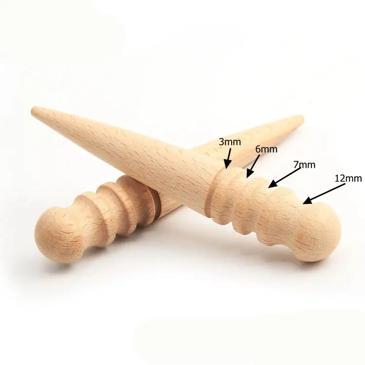 

Hight Quality Leather Tool Leathercraft Polished Round Bar Wood Edge Slicker Abrasive Tools Multi-Size Burnisher for Leather