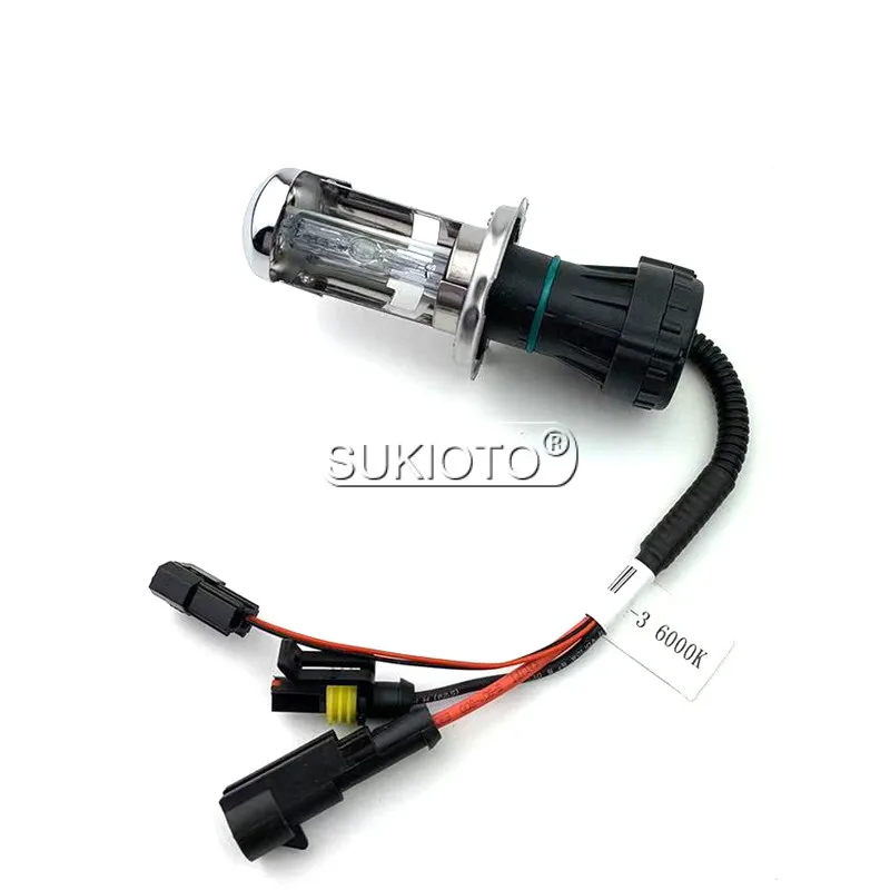 SUKIOTO 1 Pair 35W 55W Bi-xenon H4 yellow 3000K 4300K 5000K 8000K 10000K 6000K H4 bixenon lamp Deep Blue H4 xenon hid kit Part (5)