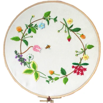 

DIY Embroidery Kit Flower Garland Hand Cross Stitch Kit Home Decor Art Craft Embroidery Materials Decor