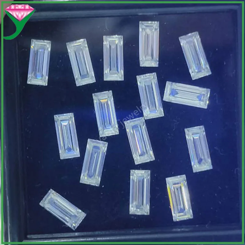 Высокое качество D Супер белый цвет Муассанит Камень Прямоугольник Багетная
