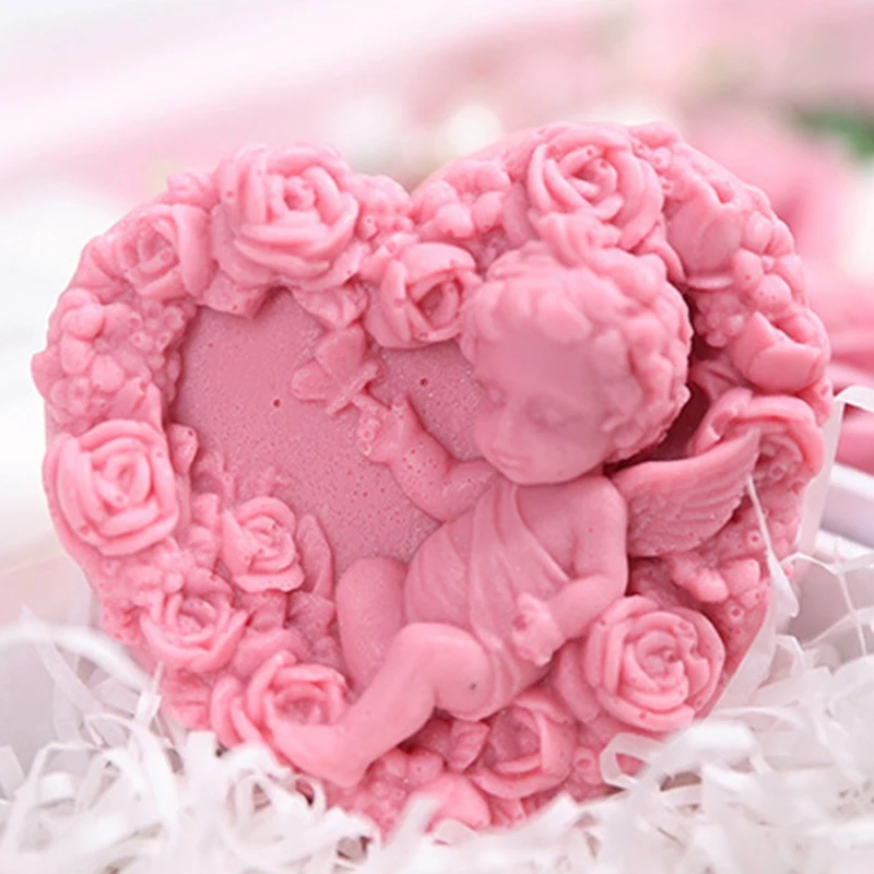 Scented Soap Artificial Rose Bathable Angel Rose Gift Box Wedding Birthday Girlfriend Romantic Fragrant Petals Flowers-Pink