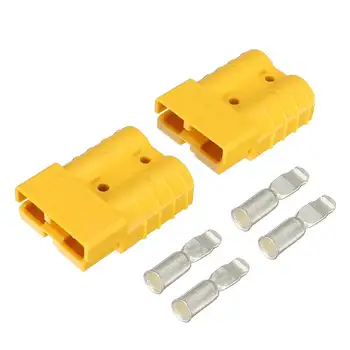 

2Pcs Power Bipolar Connector Terminals 50A 600V Electric Car Battery Plug Socket Connectors Kits