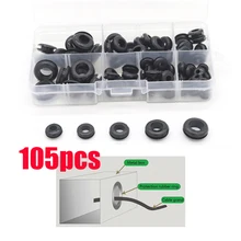 Gasket-Ring Cables Grommet-Kit Protect-Wire-Tool Rubber Waterproof Electrical 105pcs