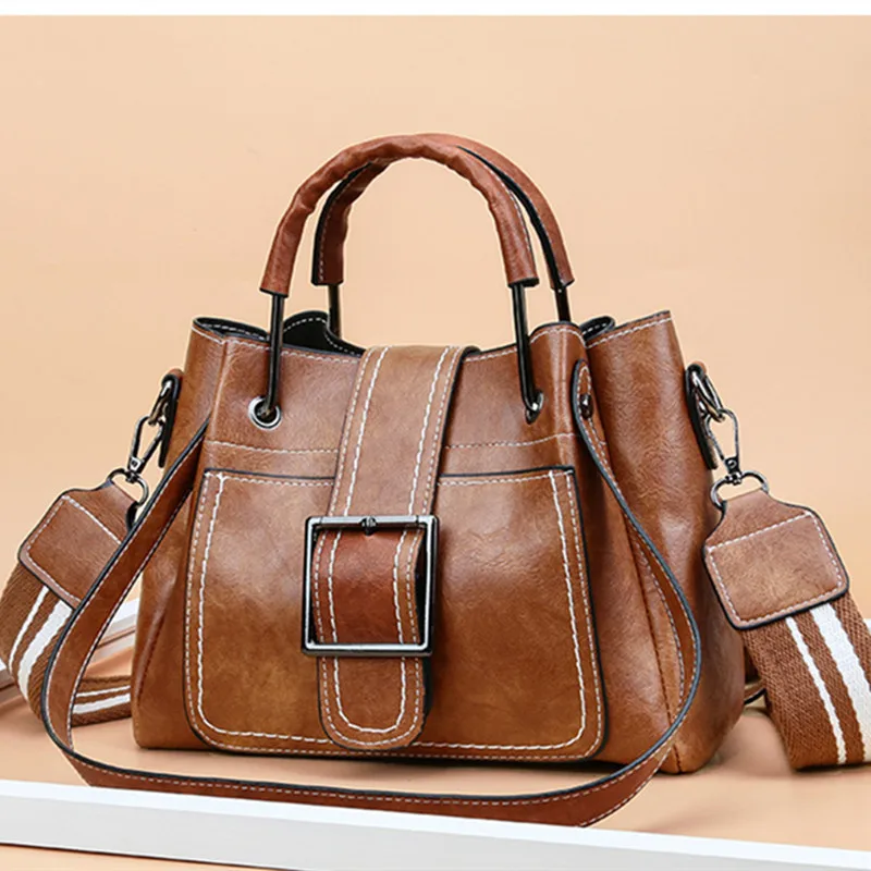 Bolso cruzado de cuero con solapa para mujer, bandolera pequeña, barata, 2021