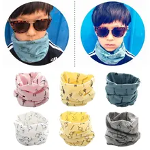 Хлопковый шарф с капюшоном, модный трехсезонный шарф для мальчиков и девочек, Детский милый осенне-зимний детский шарф