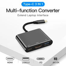 Compatible con HDMI USB 3,0 USB-C convertidor cuidado computadora USB tipo C a 4K suministros de oficina para Nintendo interruptor teléfono portátil