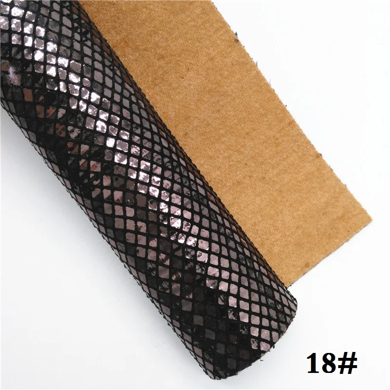Glitterwishcome 21X29 см A4 размер винил для бантов металлическая змеиная кожа, синтетическая кожа искусственная кожа листы для бантов, GM588A - Цвет: 18