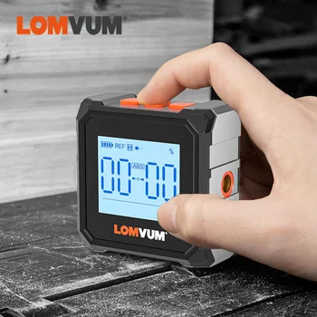 

LOMVUM 360° Digital Inclinometer Angle Measurement Box Laser Level Angle Ruler Finder USB Chargable Inclinometer With Magnet