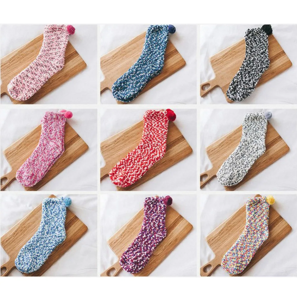 Тренд, стильные милые осенне-зимние женские теплые утолщенные эластичные носки, мягкие теплые Непродуваемые домашние носки, Рождественский подарок