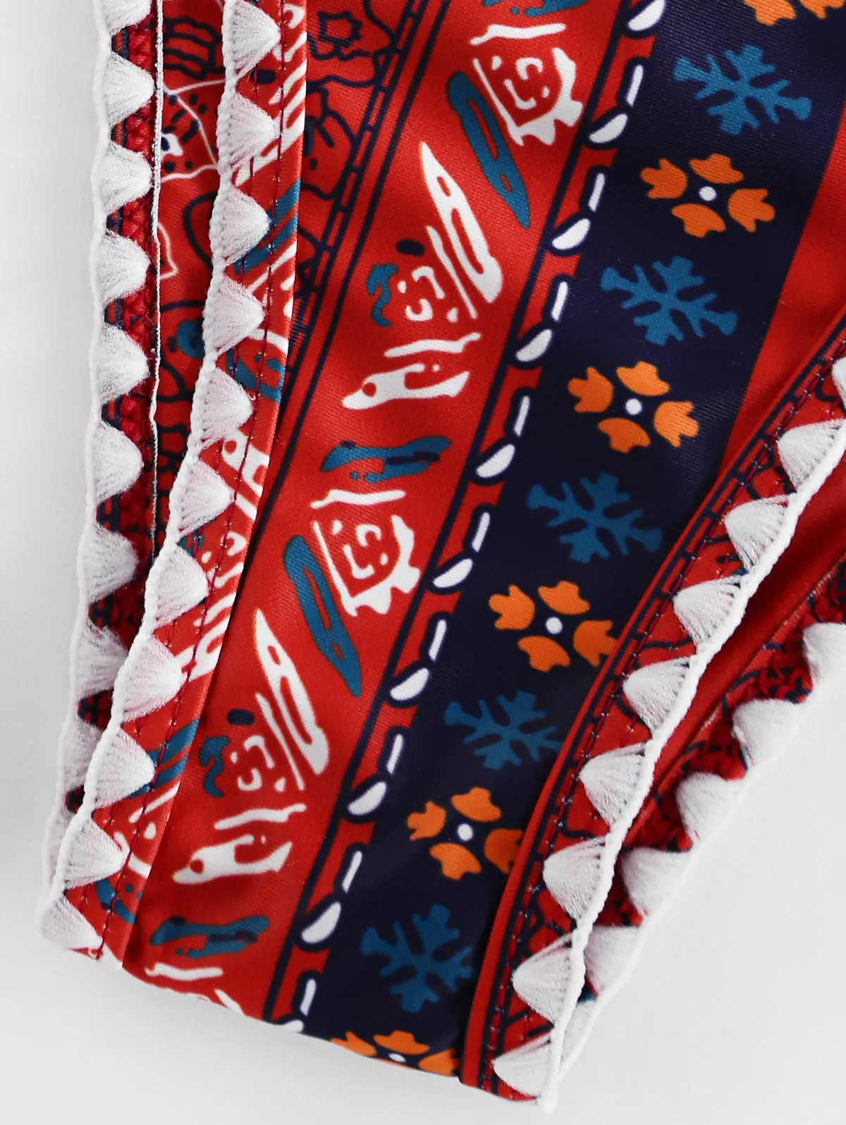 Женский купальник бикини ZAFUL Boho с завязками сбоку винтажный низкой талией и