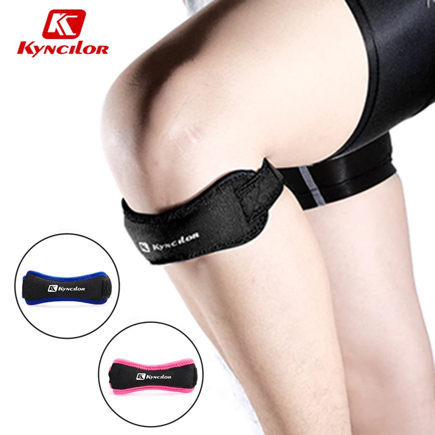 

Kyncilor Adjustable Patella Knee Tendon Strap Protector Guard Support Pad Belted Sports Knee Brace Black Keenpads Outdoor