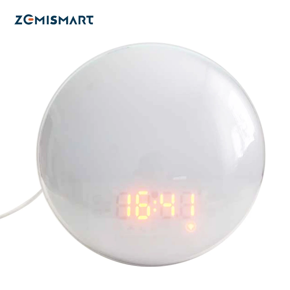Zemismart Tuya WiFi Smart Wake Up Light with 7 Colors Sunrise/Sunset Smart Life Workday Alarm